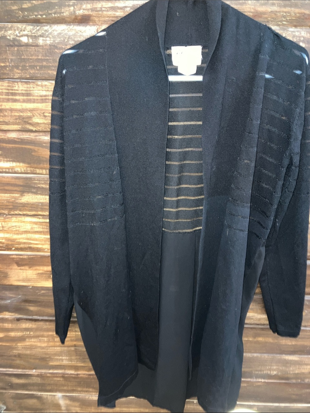 Andrea Jovine Black Open-Front Utility Jacket